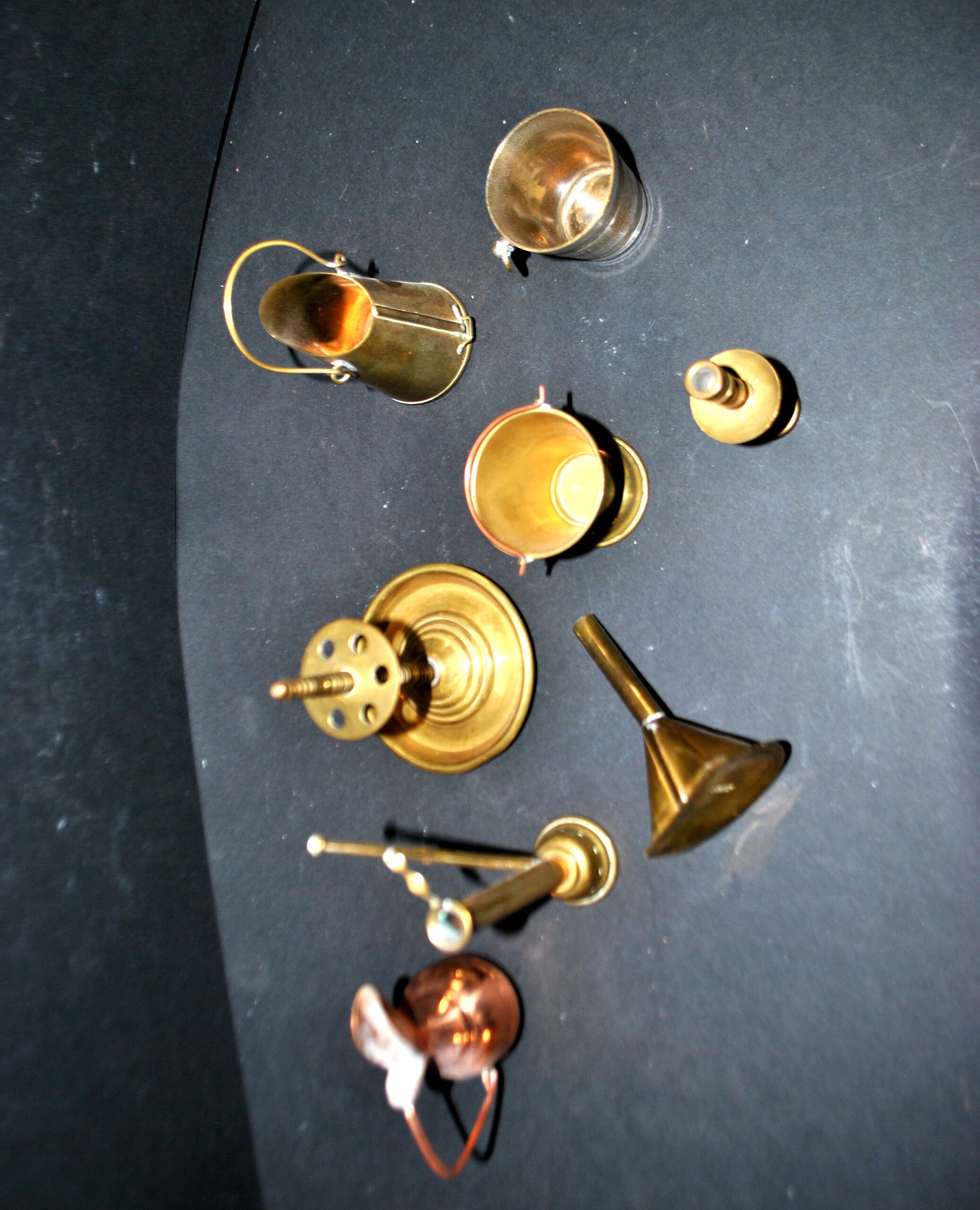 Lot Dinette 8 jouets cuisine miniature cuivre et laiton - Maison de poupée – Image 6