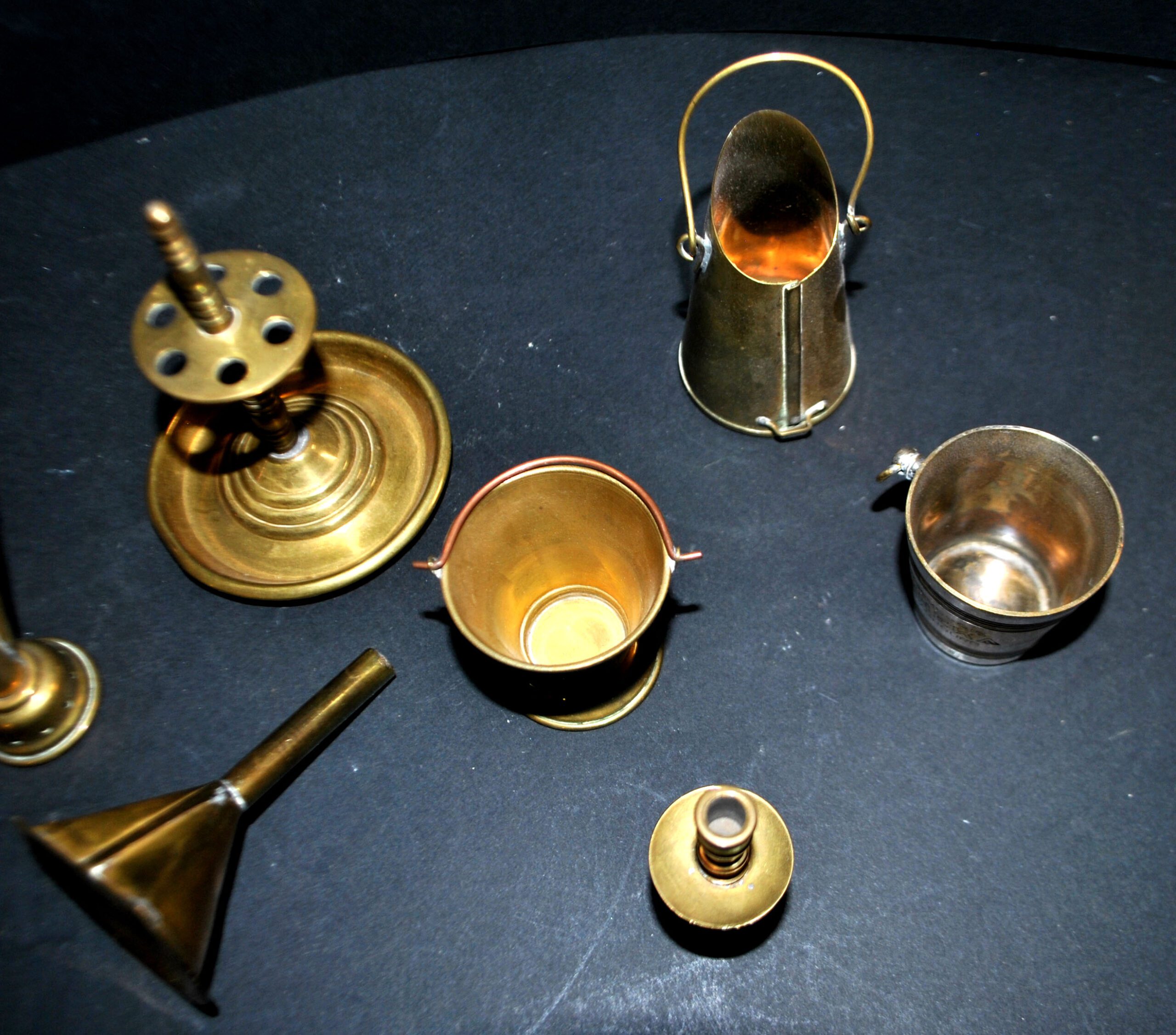 Lot Dinette 8 jouets cuisine miniature cuivre et laiton - Maison de poupée – Image 7