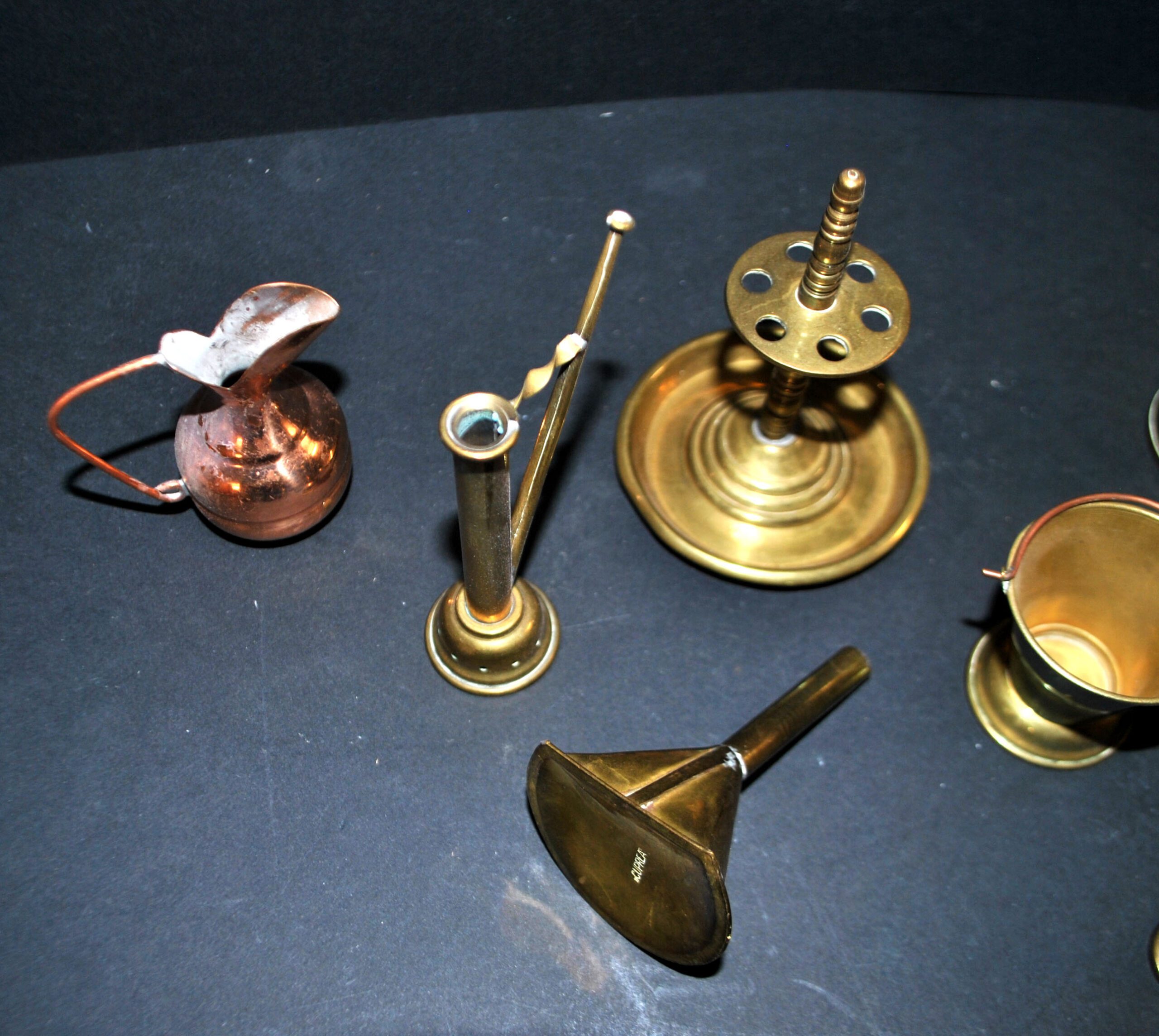 Lot Dinette 8 jouets cuisine miniature cuivre et laiton - Maison de poupée – Image 8