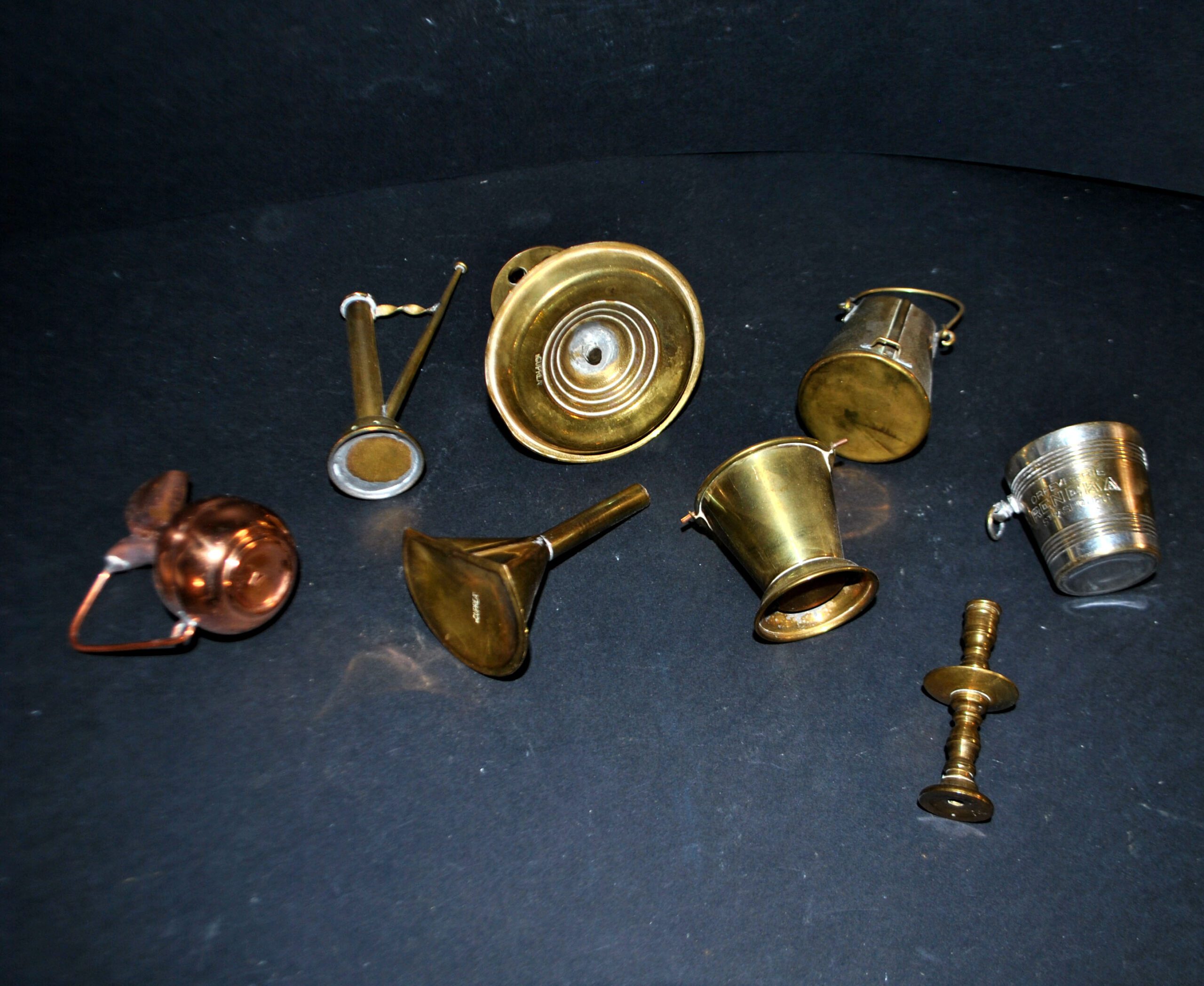 Lot Dinette 8 jouets cuisine miniature cuivre et laiton - Maison de poupée – Image 2