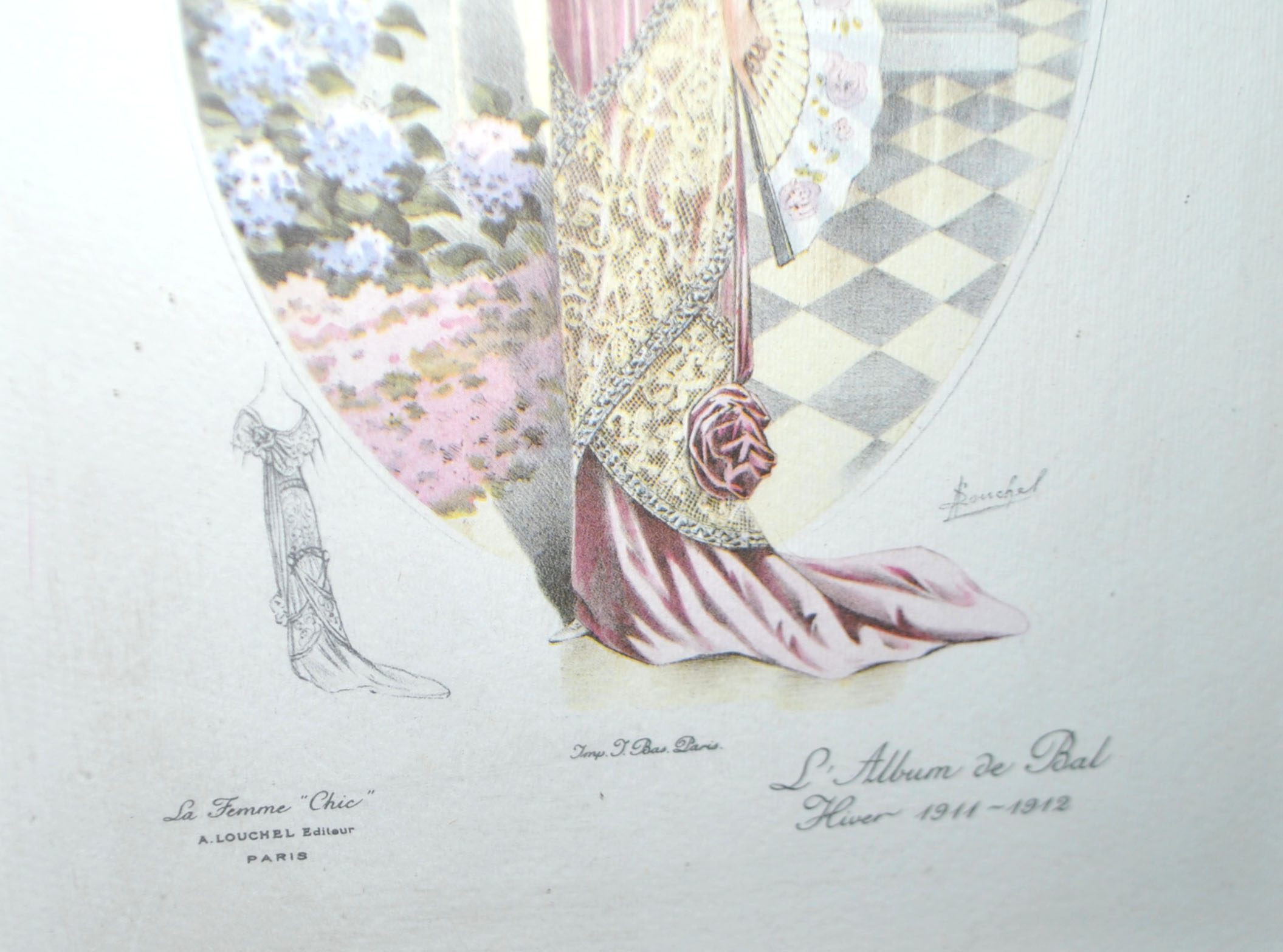 Tableau Gravure Mode Femme 1910 La femme chic Paris L'album de bal – Image 3