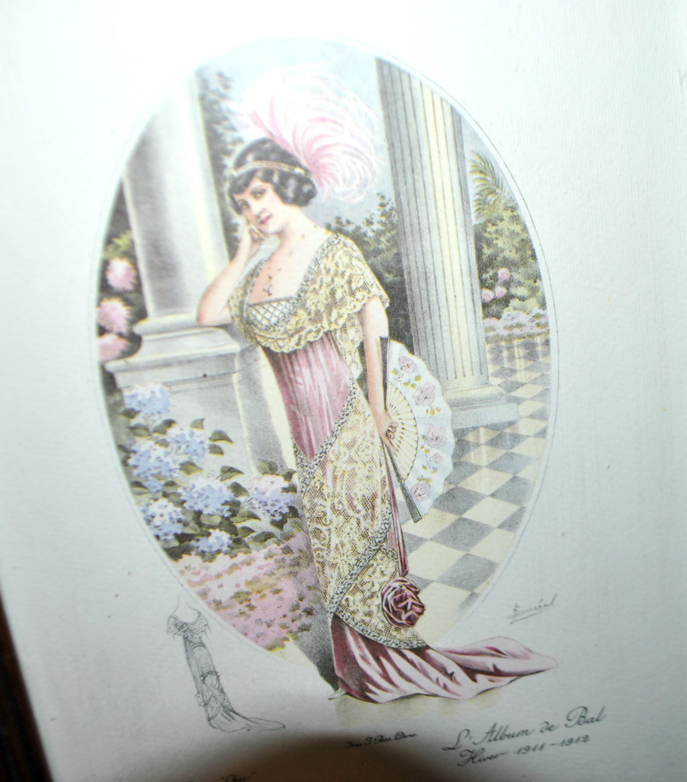 Tableau Gravure Mode Femme 1910 La femme chic Paris L'album de bal – Image 4