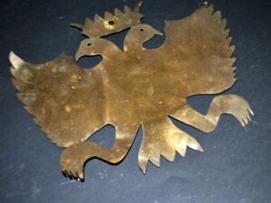 Plaque Enseigne en laiton Aigle bicéphale 25 cm