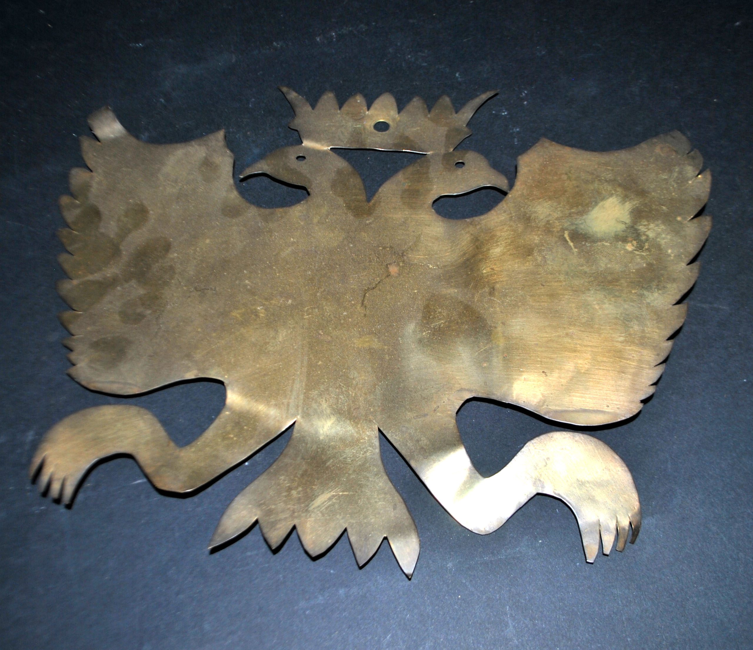 Plaque Enseigne en laiton Aigle bicéphale 25 cm – Image 4