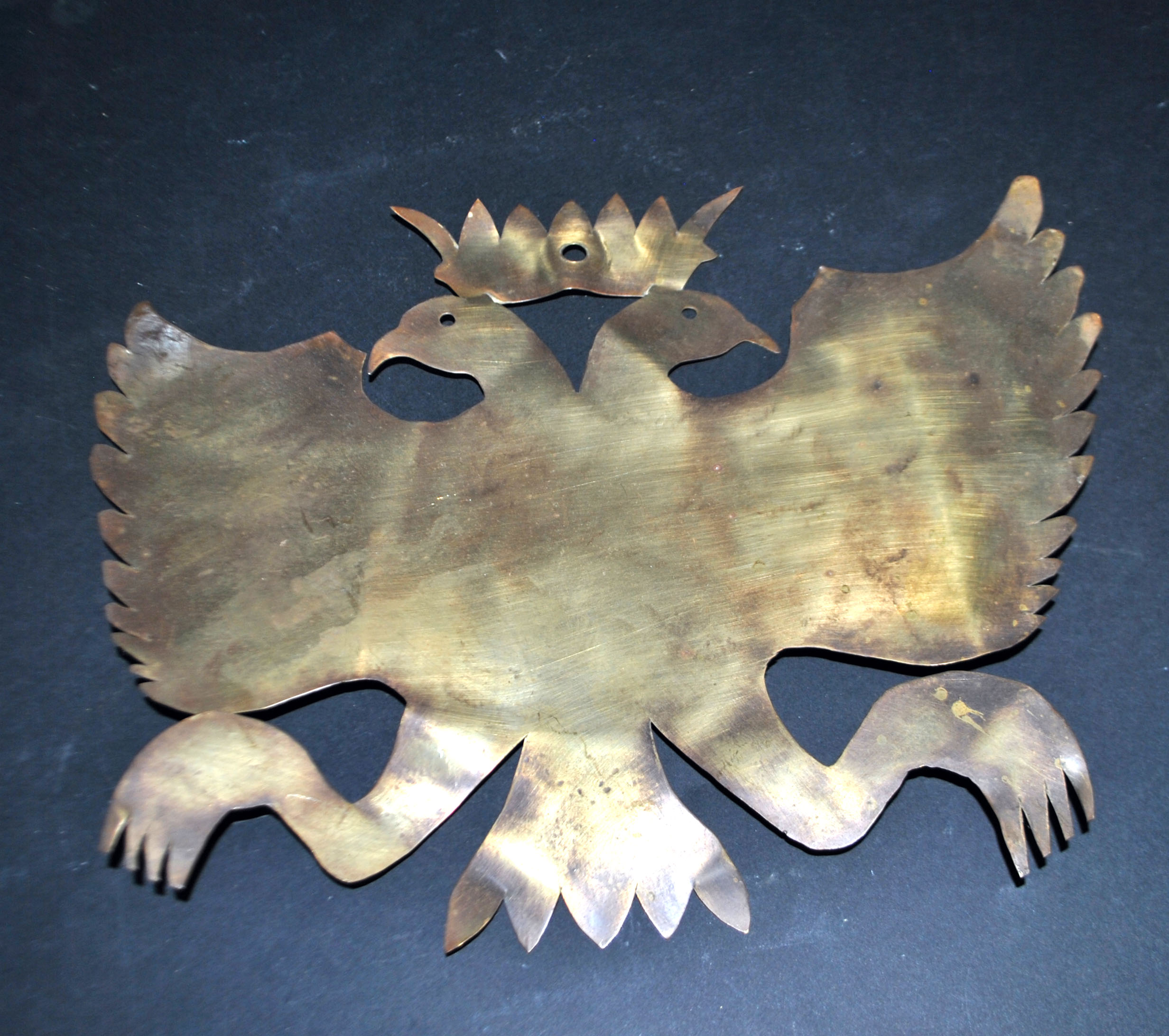 Plaque Enseigne en laiton Aigle bicéphale 25 cm Bosses – Image 8