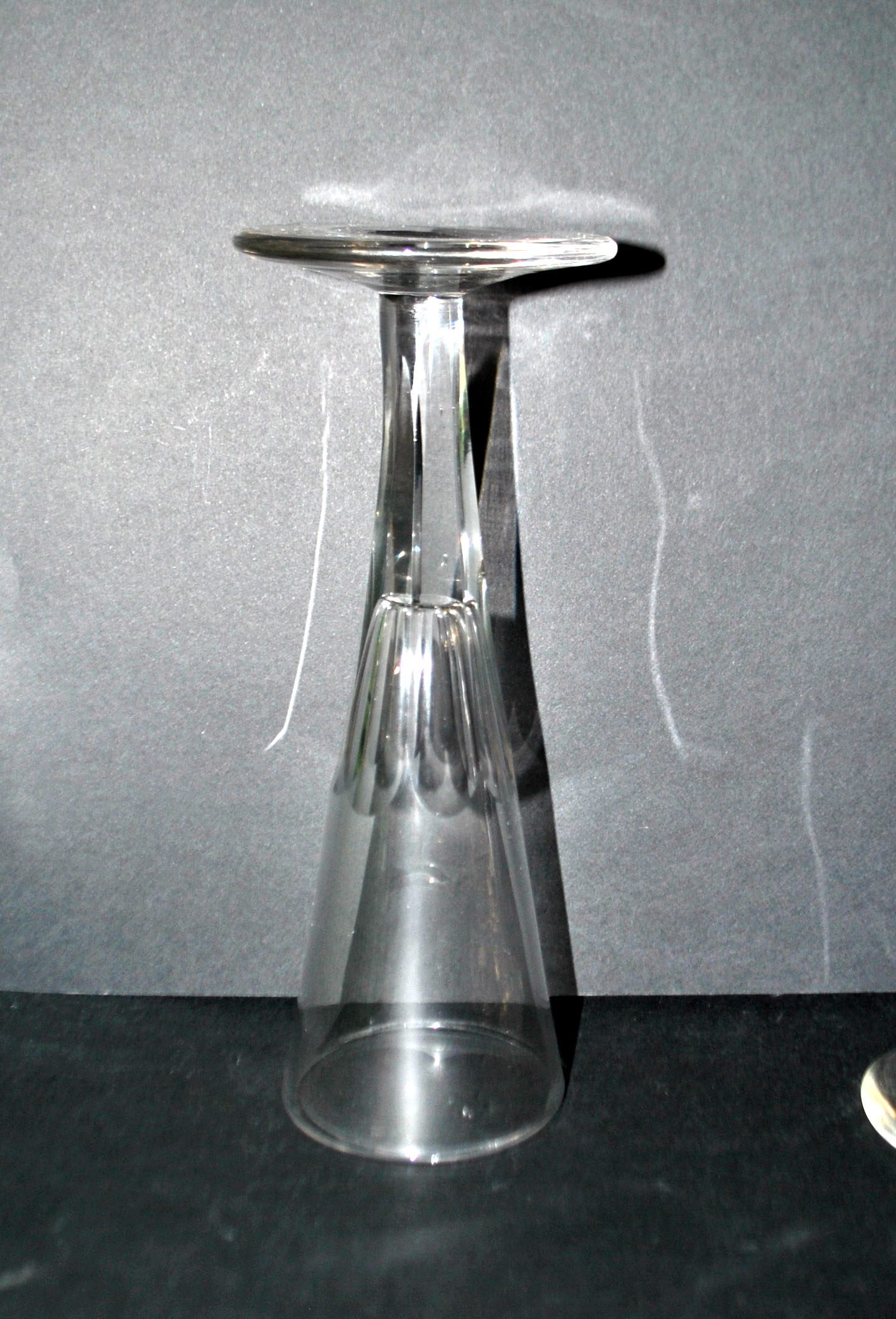 Portieux? Lot 10 Flûtes champagne en verre soufflé taillé 1900 BISTROT – Image 14