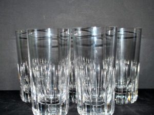 BACCARAT Lot 5 Verres ROTARY Gobelet whisky longdrink jus en cristal taillé