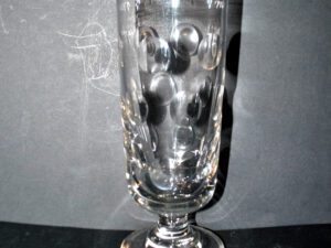 Verre à bière ancien en verre épais taillé - Pinte 50cl Bock BISTROT