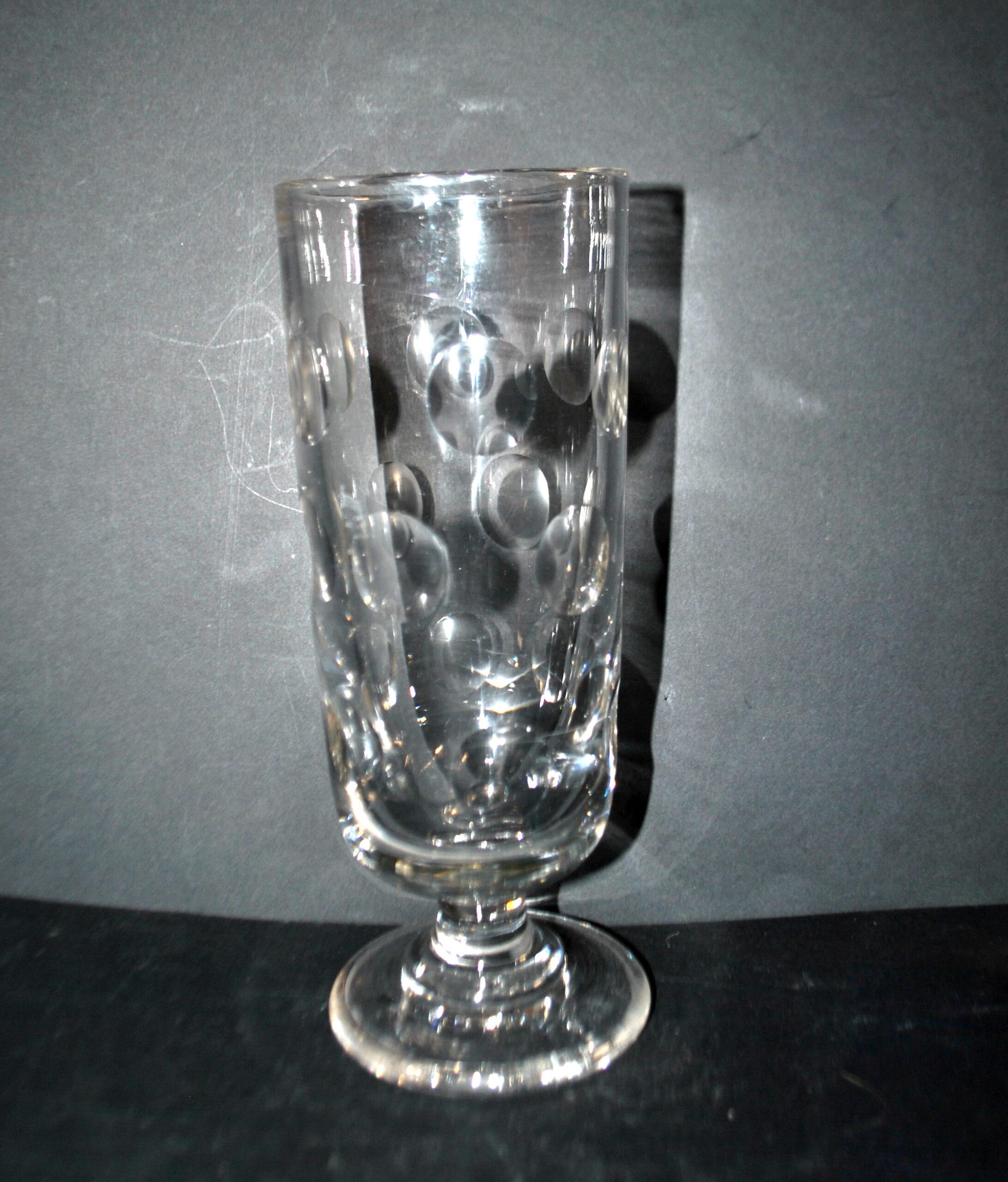 Verre à bière ancien en verre épais taillé - Pinte 50cl Bock BISTROT – Image 8
