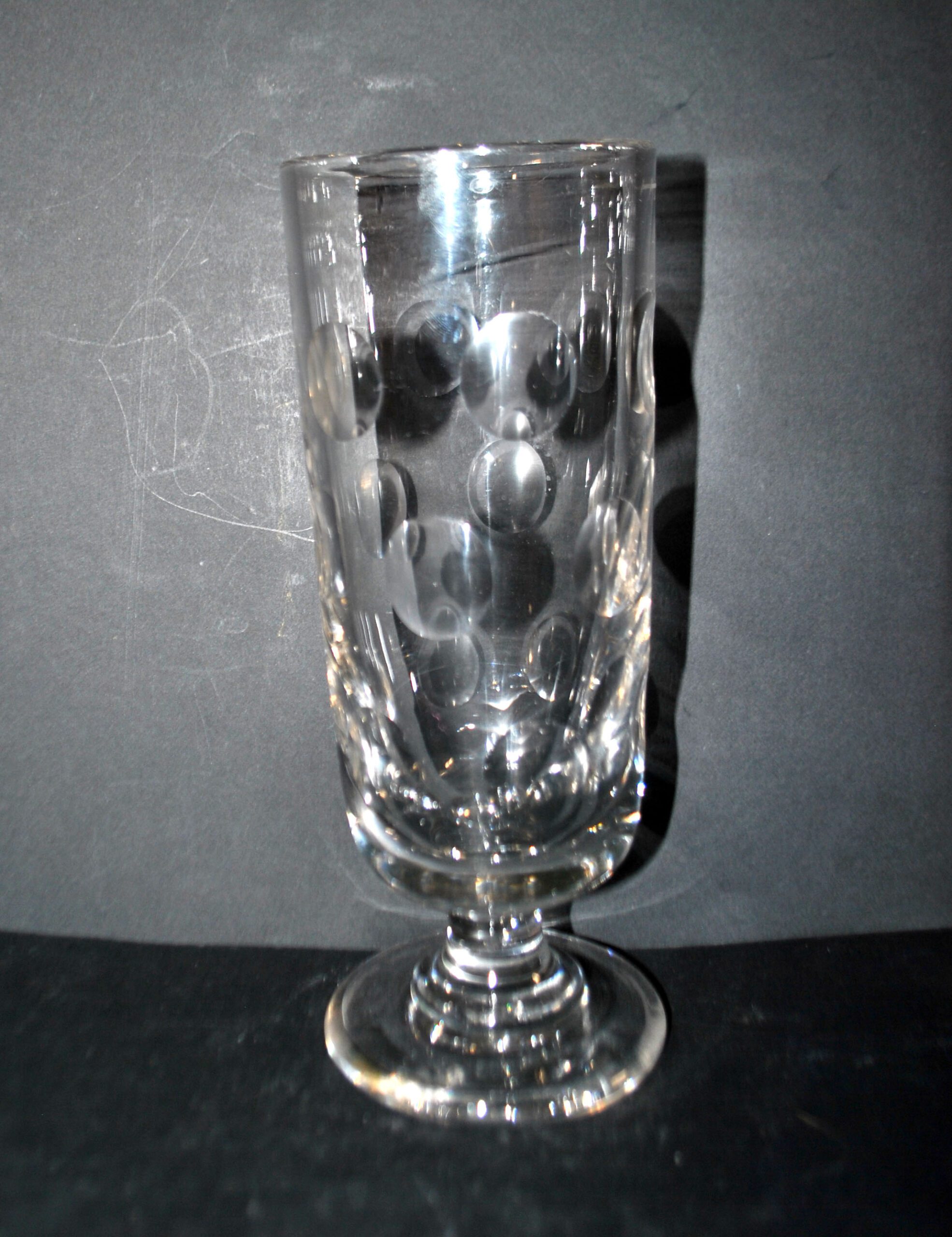 Verre à bière ancien en verre épais taillé - Pinte 50cl Bock BISTROT – Image 10