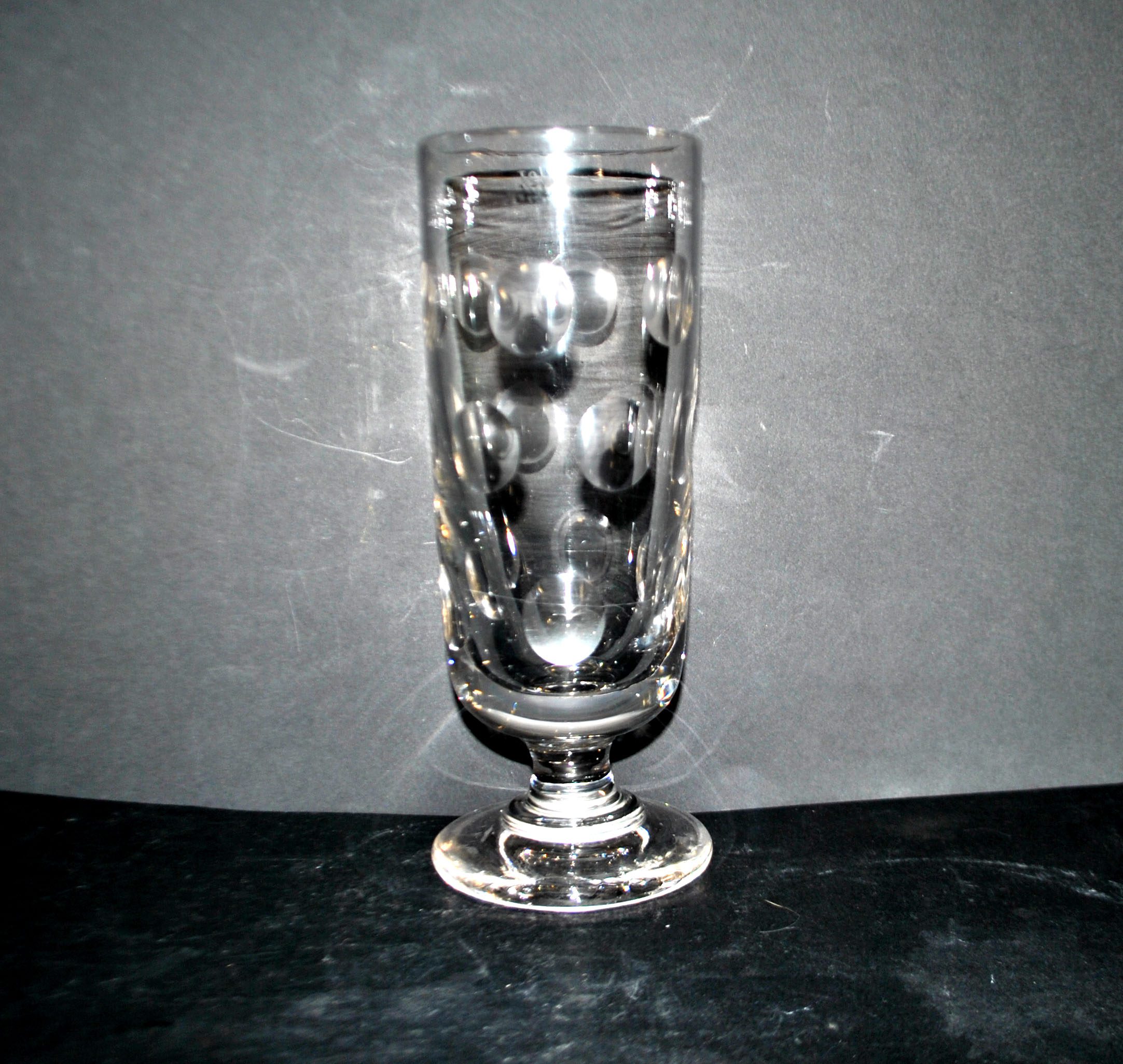 Verre à bière ancien en verre épais taillé - Pinte 50cl Bock BISTROT – Image 12