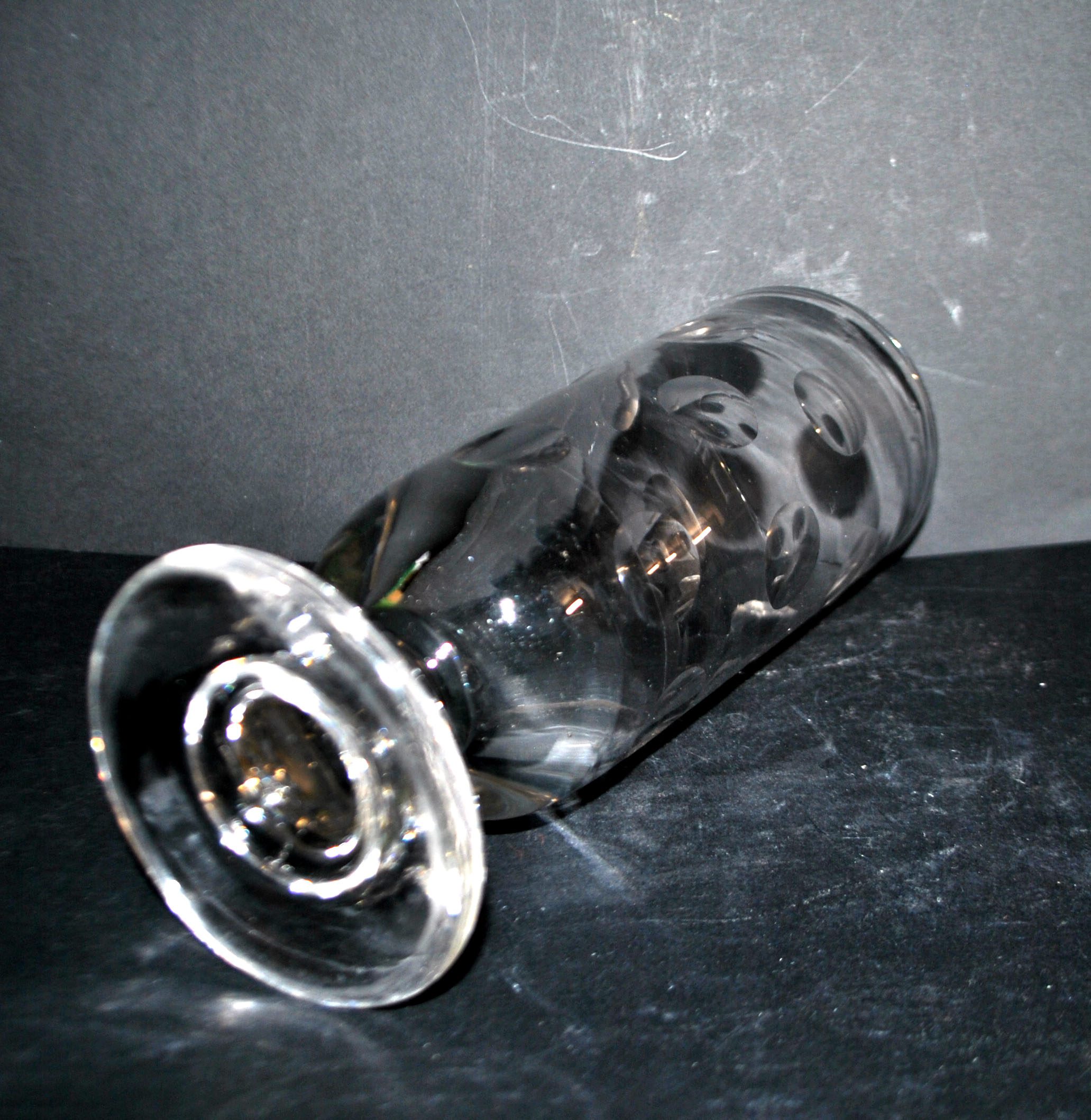 Verre à bière ancien en verre épais taillé - Pinte 50cl Bock BISTROT – Image 3