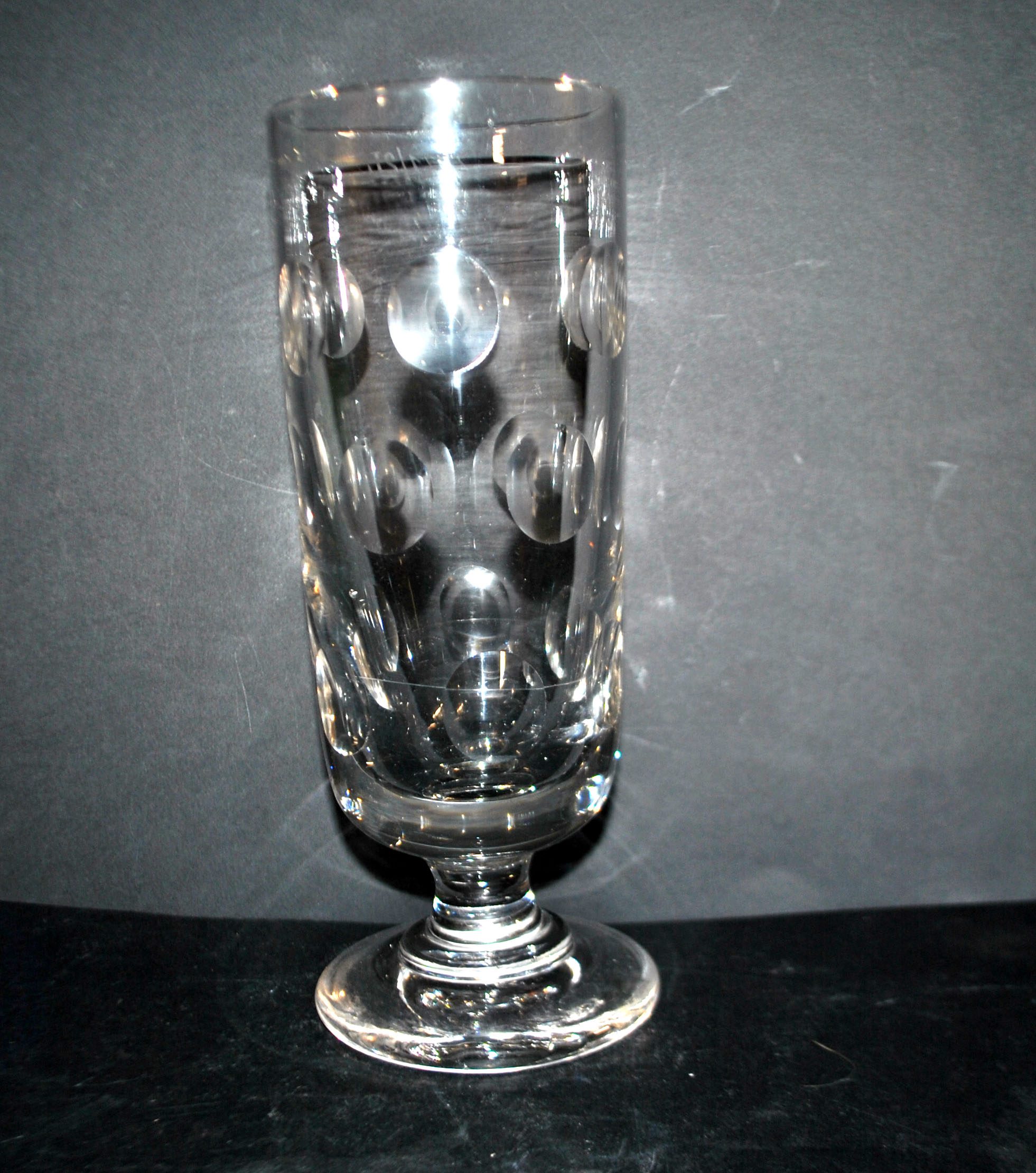 Verre à bière ancien en verre épais taillé - Pinte 50cl Bock BISTROT – Image 4