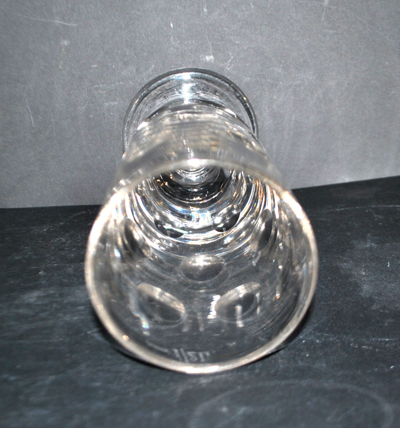 Verre à bière ancien en verre épais taillé - Pinte 50cl Bock BISTROT – Image 6