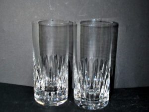 SAINT-LOUIS lot 2 Verres jus whisky longdrink AVIGNON Cristal taillé BAR