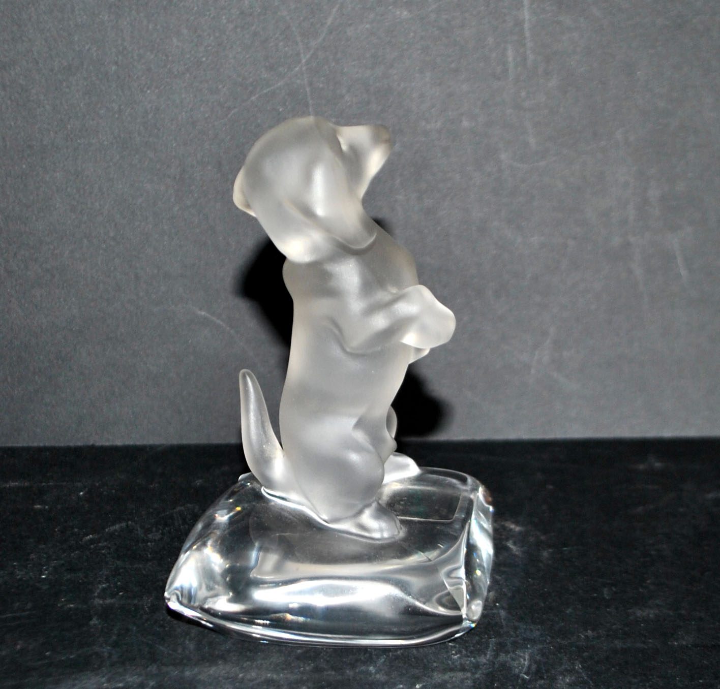 GOEBEL Figurine de chien Teckel en cristal sablé ALLEMAGNE 1970-1980 – Image 4