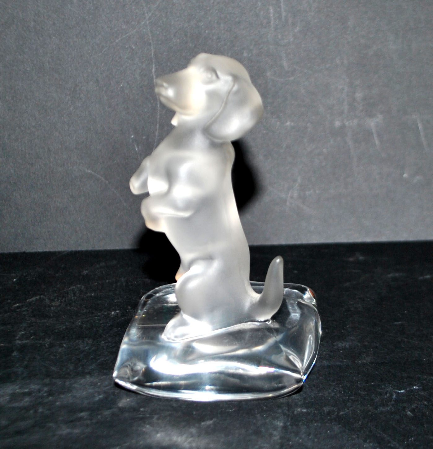 GOEBEL Figurine de chien Teckel en cristal sablé ALLEMAGNE 1970-1980 – Image 6