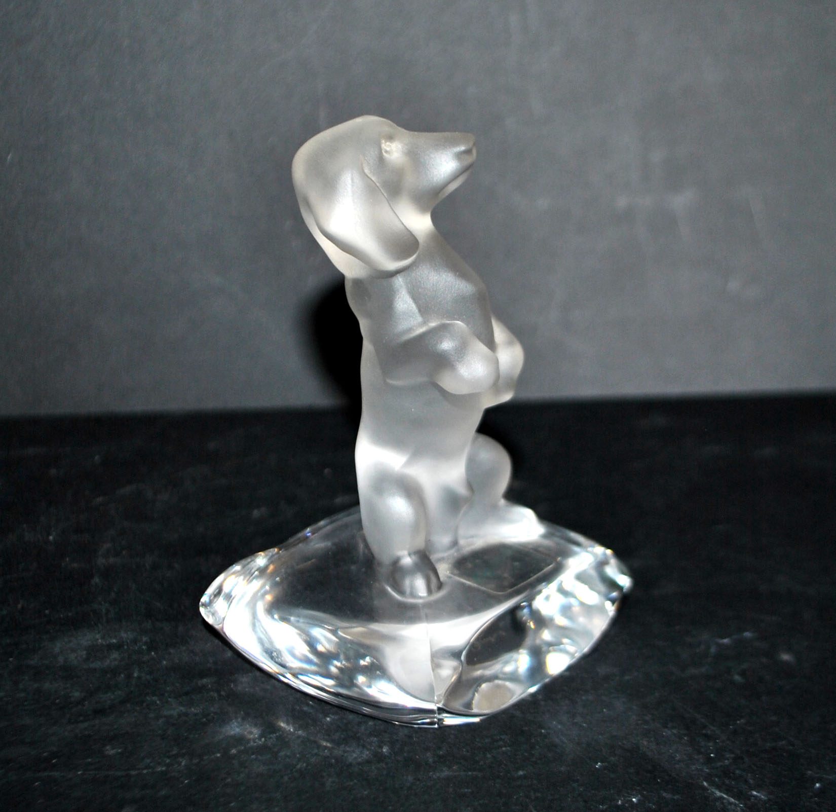 GOEBEL Figurine de chien Teckel en cristal sablé ALLEMAGNE 1970-1980 – Image 8