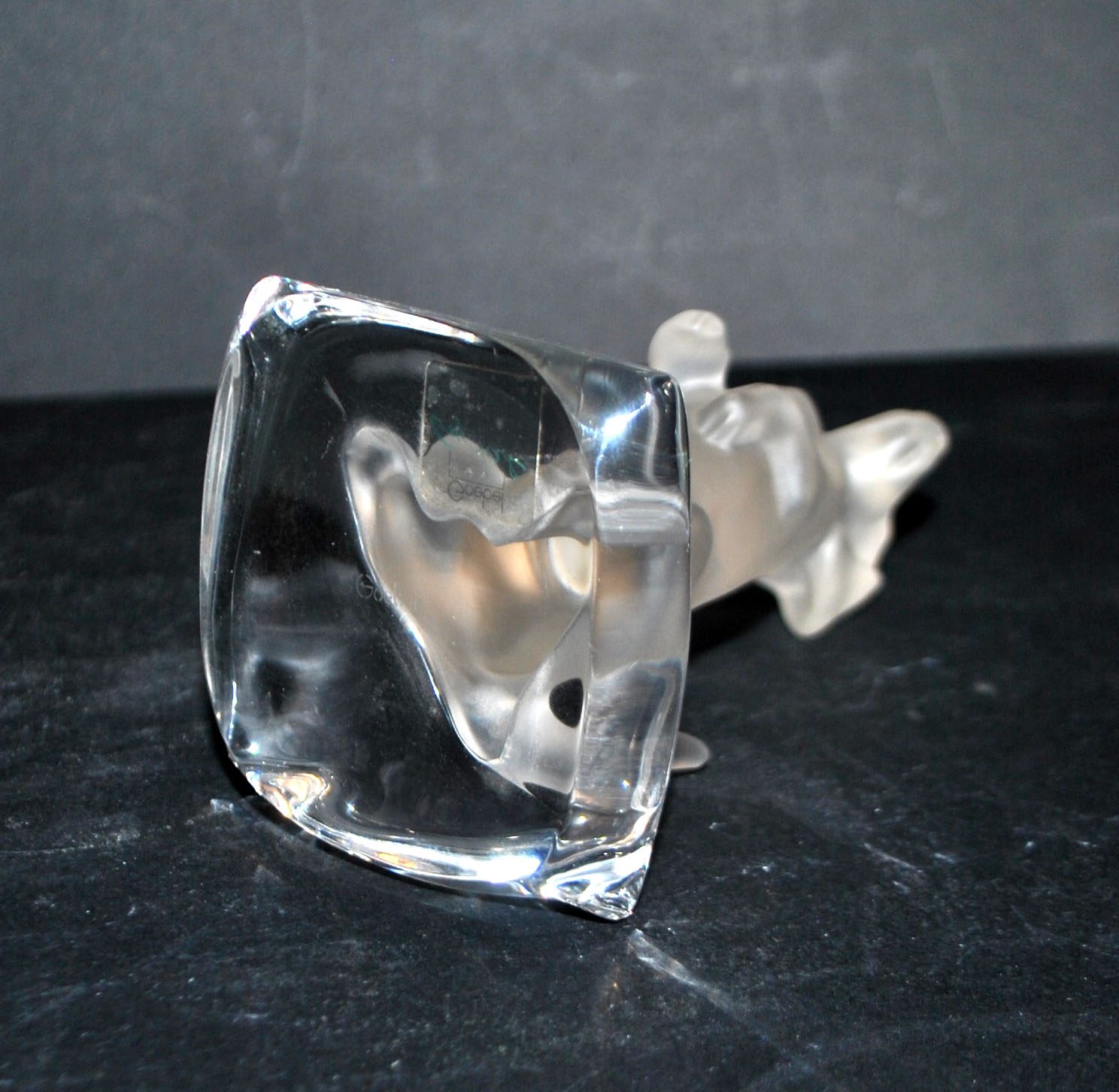 GOEBEL Figurine de chien Teckel en cristal sablé ALLEMAGNE 1970-1980 – Image 10